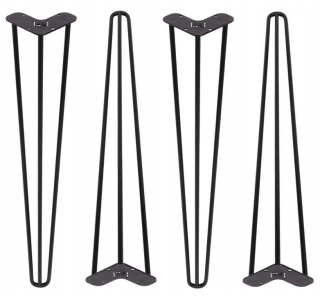 Nábytkové nožičky - Kovová noha pre stolovú hornú tabuľku 70 cm podkroví sada