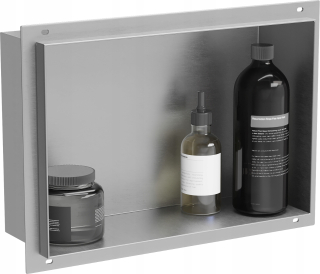 Kúpeľňová polica - MEXEN X-WALL-NR Wall Recess Recess Shelf 30x20 Inox