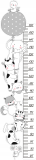 Meter na meranie výšky detí - Nálepka na mieru rastu pre deti