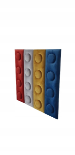 Panel za posteľ - Mäkké čalúnené panely LEGO, deti 12,5x50