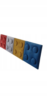 Panel za posteľ - Mäkké čalúnené panely LEGO, deti 25x25