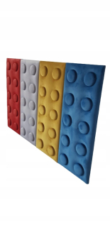 Panel za posteľ - Mäkké čalúnené panely LEGO, deti 25x62.5