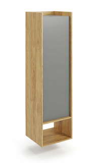 Pracovný, dielenský stôl - Mobius Bookcase 1D Hiora na prírodné šedé fronty