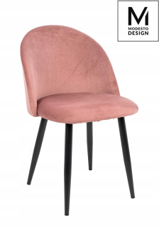Kuchynská, jedálenská stolička - Modesto stolička Nicole Powdery Pink - Velor, kov