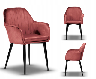Kuchynská, jedálenská stolička - Módne čalúnené kreslo Livia Roses Velvet