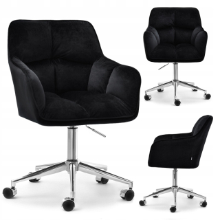 Kancelárske kreslo - Módne vedro kreslo pre stôl Isla Black Chrome