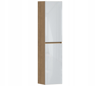 Regál, komoda do kúpeľne - Monaco Oak White 800 High Post 40 cm