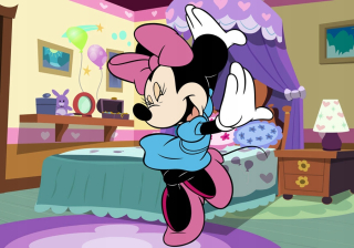 Tapeta do detskej izby - Nálepka na myš Minnie 100x70cm