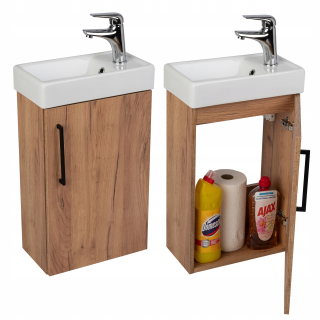 Kúpeľňové zostava nábytku - Retro wenge zrkadlo Šírka prírodného dreva 74 cm