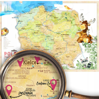 Detský obraz - Poľská mapa pre deti na hranie a vzdelávanie
