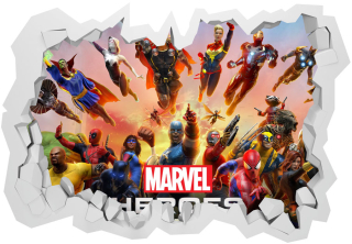 Destké samolepky - Marvel Heroes 3d 70x50 cm
