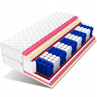Matrac na posteľ - Matrac 120x200 vrecko 2x Visco 2x latexový šéf