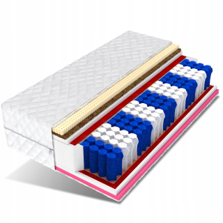 Matrac na posteľ - Matrac 120x200 vreckový latex kokosový visco naživo