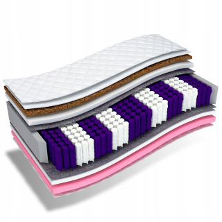 Matrac na posteľ - Matrac 160x200 multipocket coconut 4cm Visco Deimos