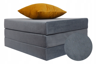 Matrac na posteľ - Skladací matrac velor 90x200x12.5cm