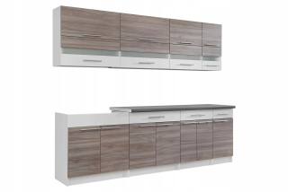 Kuchynská linka - Kuchynský nábytok Edek 1 - Glamour Wood + biely