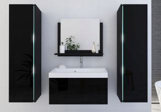 Kúpeľňové zostava nábytku - Kúpeľňový nábytok Washbasin 80 lesk LED lesk