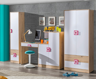Zostava nábytku do detskej izby - Nico Furniture 9 Široký 270 cm set s ľanom