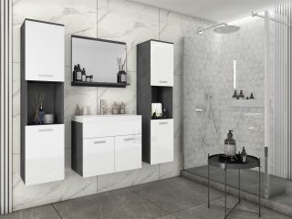 Kúpeľňové zostava nábytku - Montreal XL Matera/ White Shine Kúpeľňový nábytok