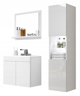 Kúpeľňové zostava nábytku - Kúpeľňový nábytok set stĺpik LED zrkadlo