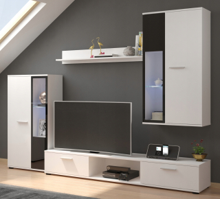 Obývacia stena - Nástenná jednotka Kuba White Room Nábytok pre obývaciu izbu