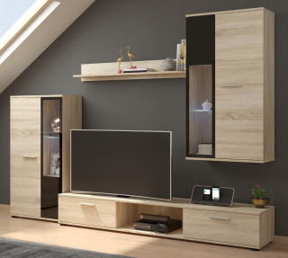 Obývacia stena - Nástenná jednotka Kuba Sonoma Room Nábytok pre obývaciu izbu