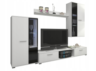 Obývacia stena - Sonia White -Played Wall Unit veľa farieb, z ktorých si môžete vybrať