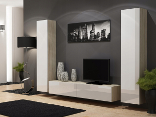 Toaletný stolík - Nábytok Vigo 4e Sonoma Oak / White Gloss