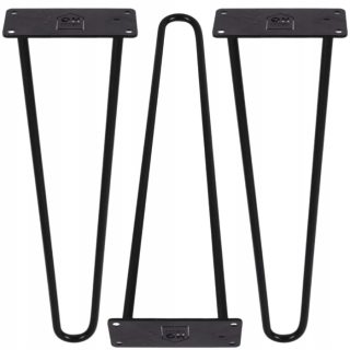 Nábytkové nožičky - Nohy kovového nábytku pre podkrovnú tabuľku 40 cm 3 ks