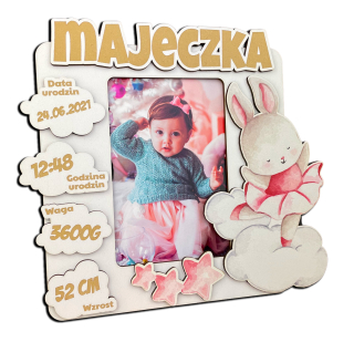 Fotorámik pre detičky - Nálepka nálepiek pre deti pre nástenné králiky