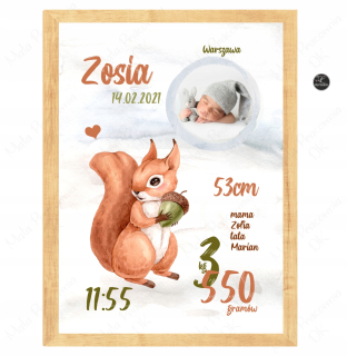 Detský obraz - Bear, Hedgehog, veverička, vzory !!!
