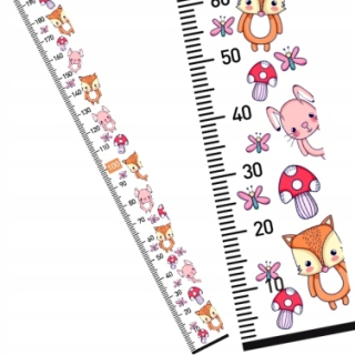 Meter na meranie výšky detí - Balóny, nálepky na stenu oblakov veľká súprava
