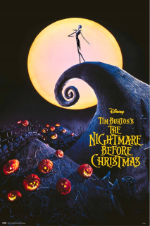 Detský obraz - Mestský Halloween Tim Burton - plagát 61x91.5 cm