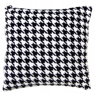 Obliečka na vankúš - Mäkký Houndstooth Houndstooth 40x40 cm čierny vankúš