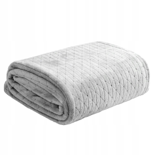 Prikrývka, prehozy na posteľ - Mäkká prikrývka posteľná sklama pre striebornú posteľ Cinda 200x220
