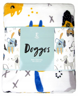 Prikrývka, prehozy na posteľ - Mäkká prikrývka so psami psov Woof Woof Dog, Dogs