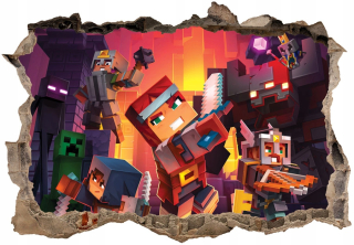 Tapeta do detskej izby - Minecraft 3D tapeta 70x50 cm