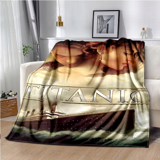 Prikrývka, prehozy na posteľ - Motív Titanica: flanel prikrývka