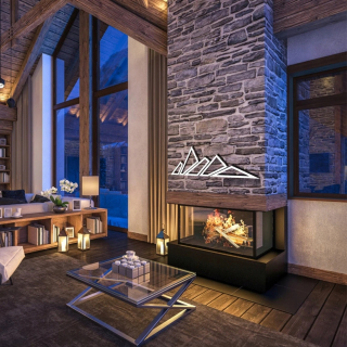 Mountain Wall Art, Hill Metal Decor, Etg182x61