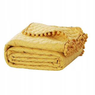 Prikrývka, prehozy na posteľ - Horčica