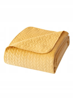 Prikrývka, prehozy na posteľ - Horčica Bedspread na Velvet 240x220 Moxie Bed