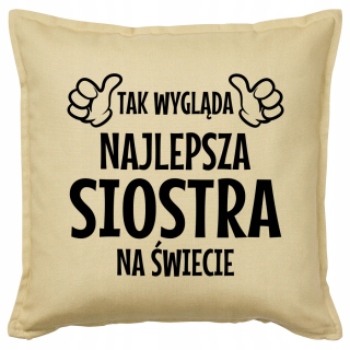 Vankúš na spanie - Najlepší sesterský vankúš 50x50 darček