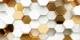 Destké samolepky - Elegantné šesťuholníky kuchynské nálepky