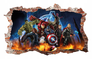 Destké samolepky - Avengers Hulk 115x75 cm nástenné nálepky