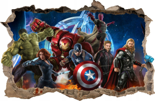 Destké samolepky - Avengers Hulk 76 100x65 cm nástenné nálepky