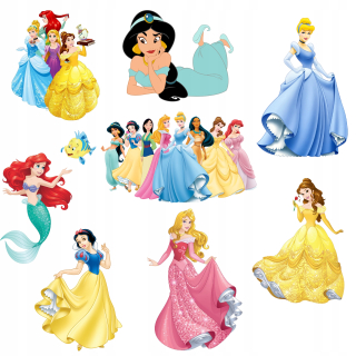 Destké samolepky - Nástenné nálepky veľké princezné Disney Z2