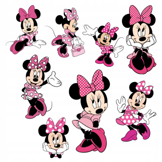 Destké samolepky - Nástenné nálepky veľké myš Minnie Disney Z2