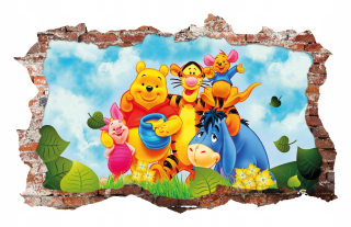 Destké samolepky - Nálepky na stenu Winnie the Pooh Fairy Tale 70x46 cm