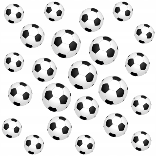 Destké samolepky - Nálepky na stenu 3D futbalové set 23 ks
