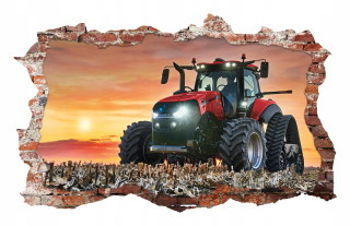 Destké samolepky - Nástenné nálepky traktor Massey Ferguson 70x46